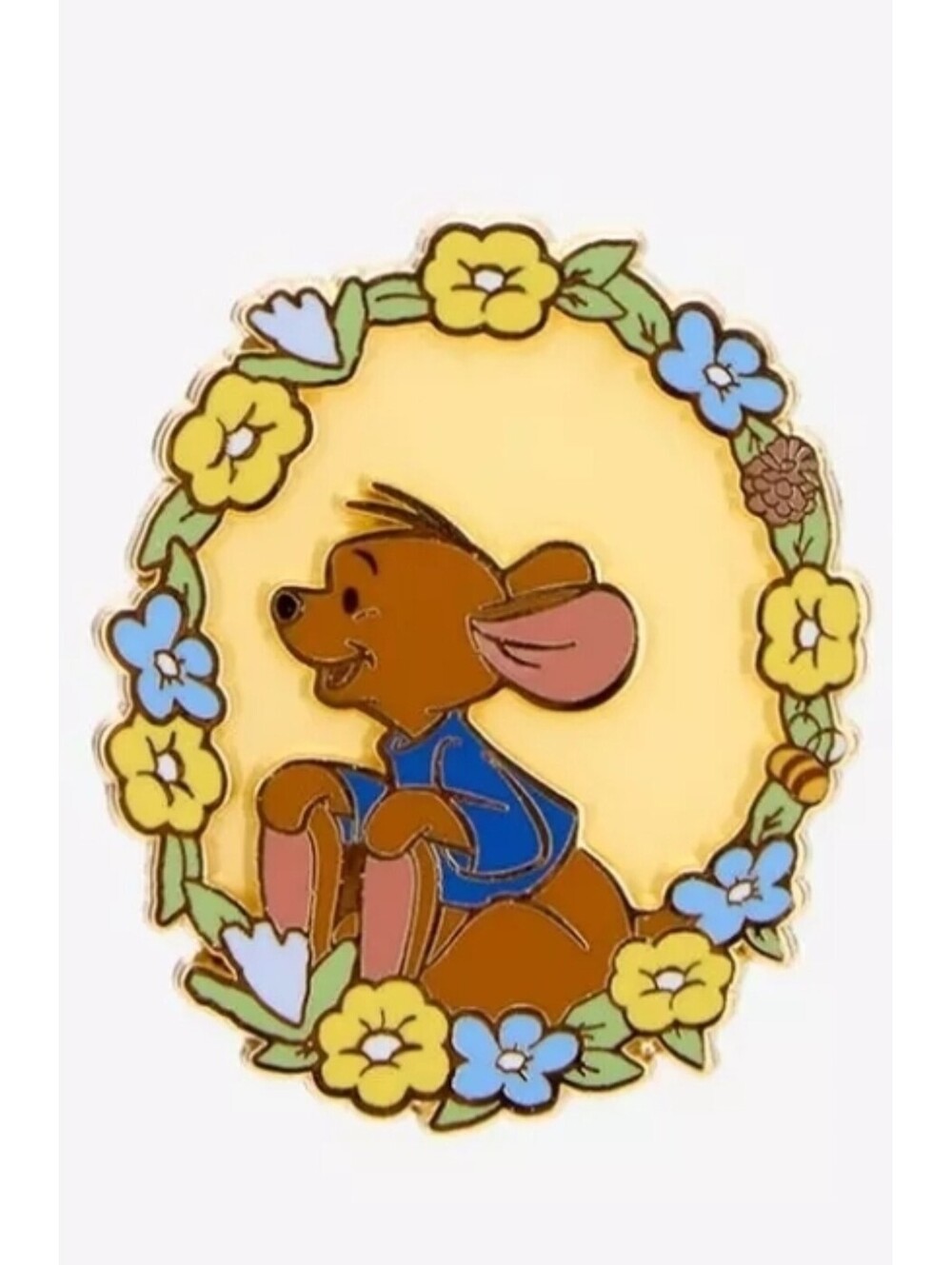 Disney Winnie the Pooh Characters Floral Portrait Blind Box Enamel Pin